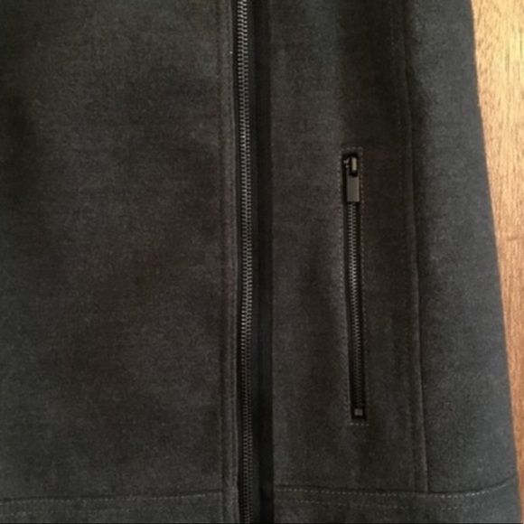 Rachel Roy Long Grey Wool Blend Moto Vest XS - Picture 4 of 5